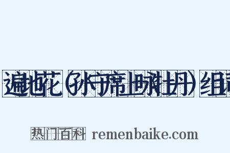 遍地花（孙守席上咏牡丹）组词是什么意思的图片